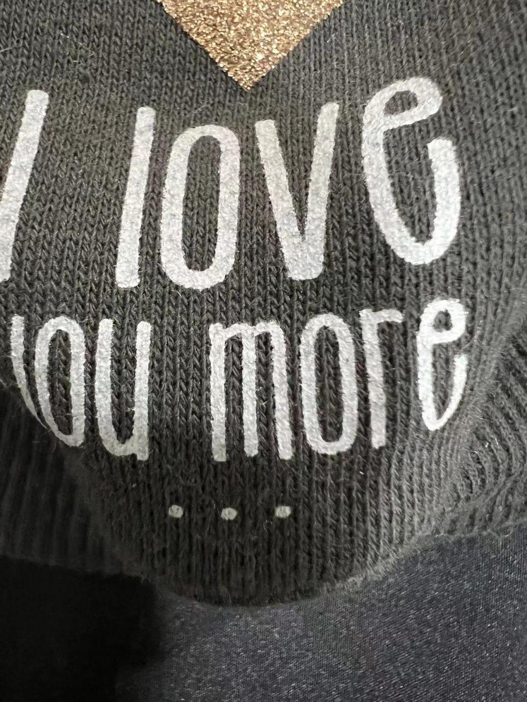 "I Love You More" Heart Printing Puppy Hoodie Products Dog Clothes