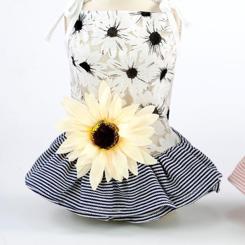 Supply Sun Flower Dog Dress Pet Clothes Puppy Products