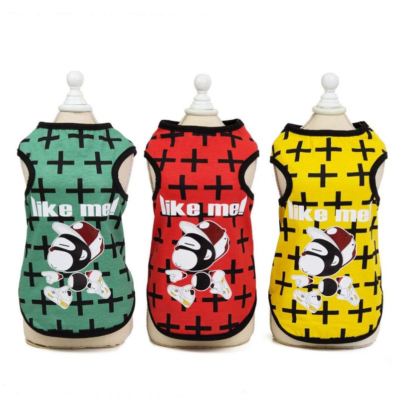 Spring and Summer Colorful Stripe Pet Vest Accessories New Pet Clothes