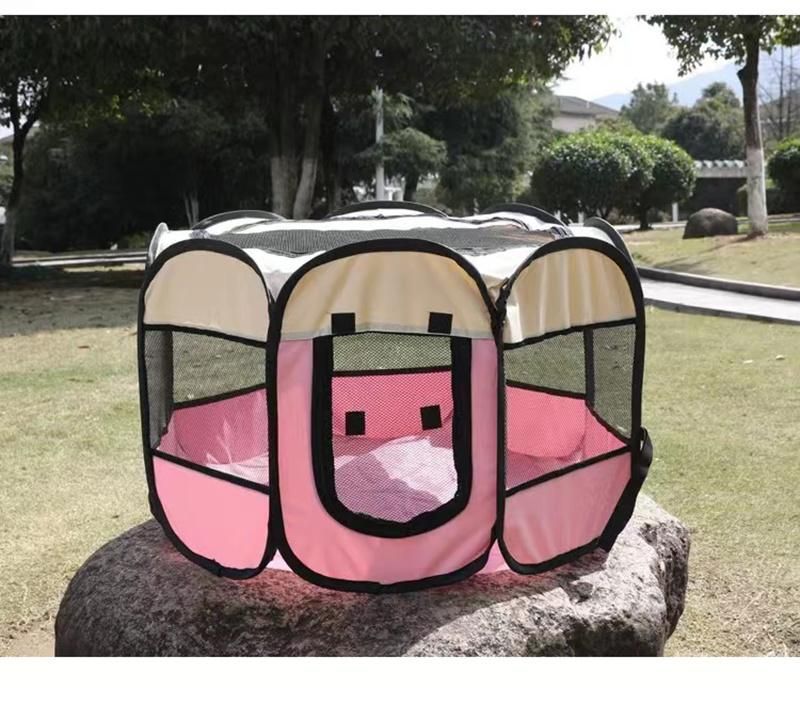 Octagon Pet Pen Pet Tent Oxford Bunay Claw Folding Dog Cage Dog Cat Delivery Room Dog Kennel Cat Nest