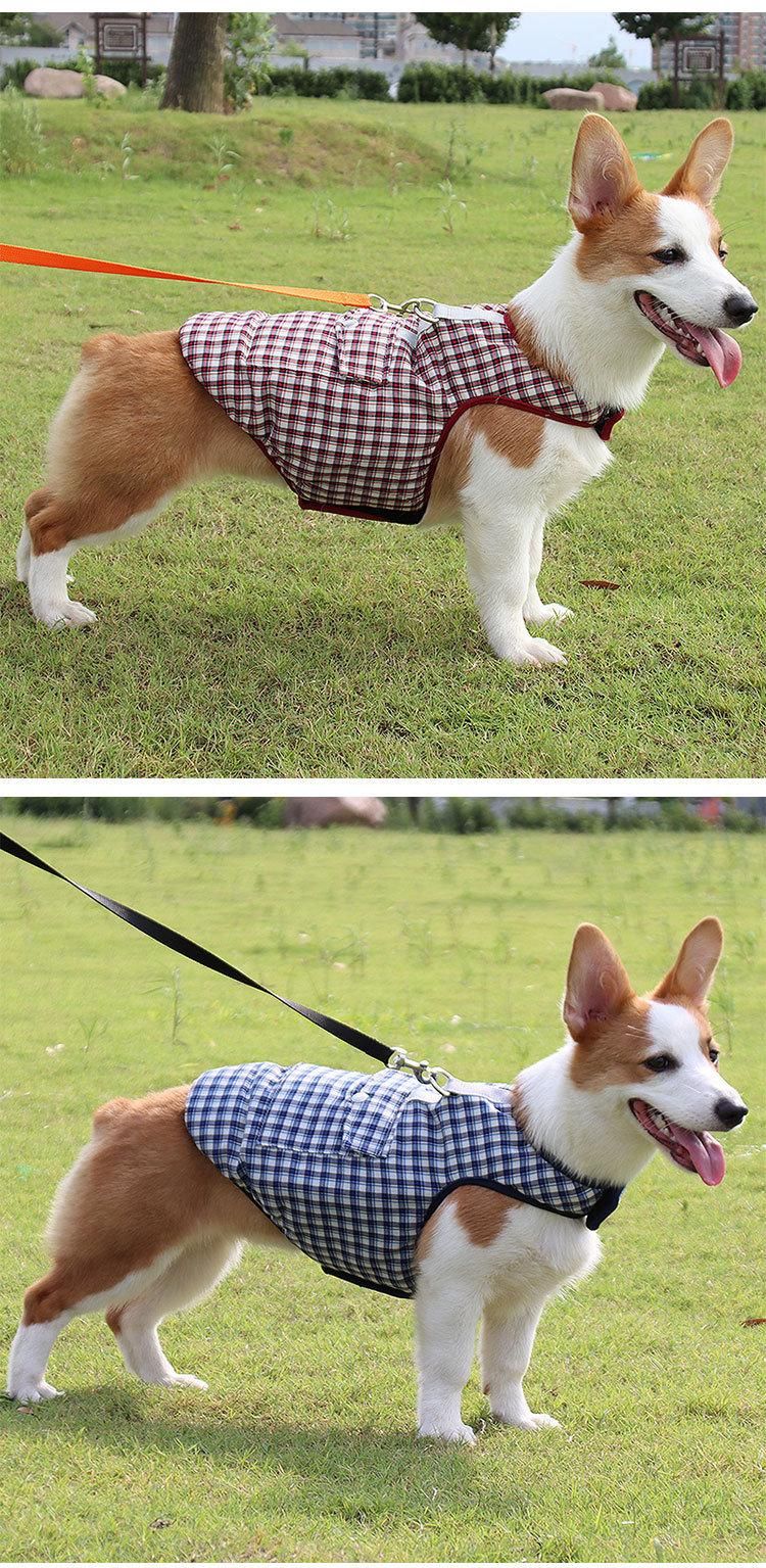 Dog Products, Dog Cold Weather Coat, Reversible Waterproof Warm Dogs Jacket Vest Winter Coat with Pocket and D-Ring, Windproof Pet Cotton Clothes