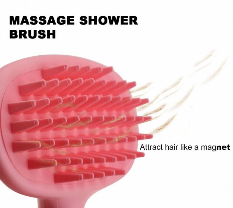 Dog Massage Brush, Curry Comb for Dogs, Pet Bath Brush with Memory Gel Shedding Tools for Short to Long Smooth Hair