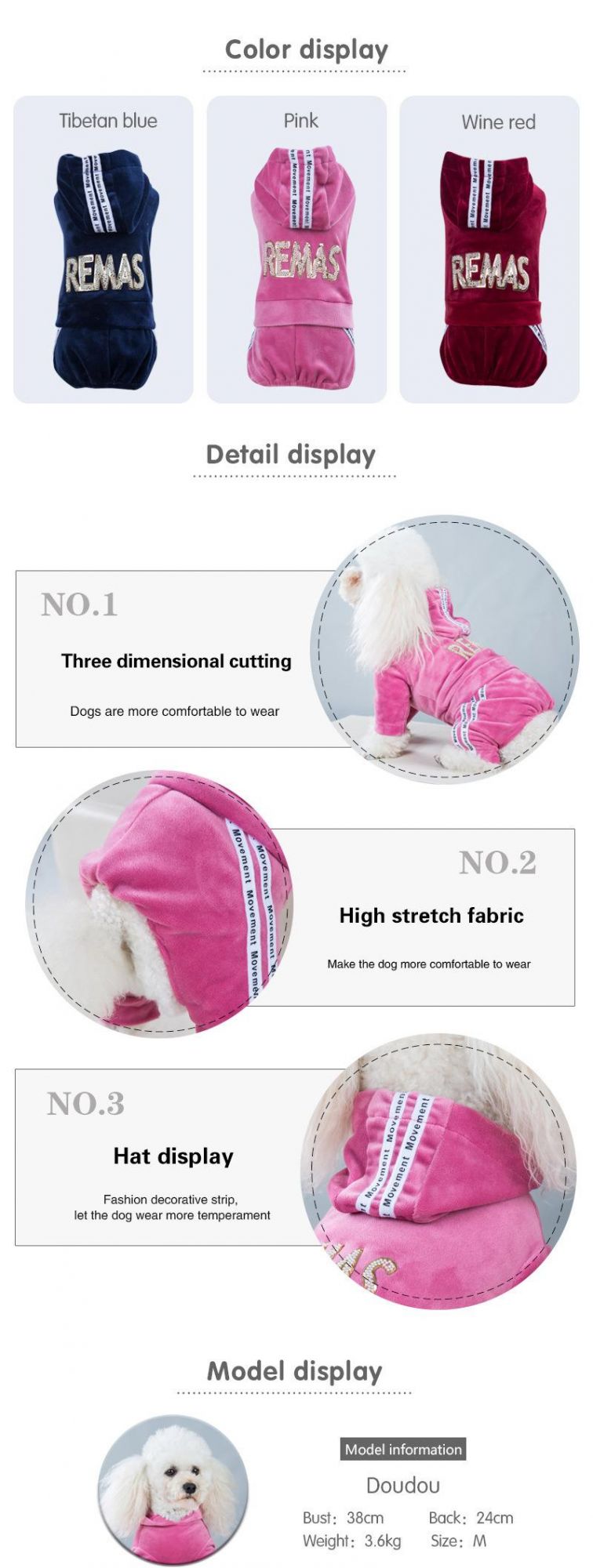 Adjustable Pet Jacket Outdoor Multi-Functional Reflective Dog Coat