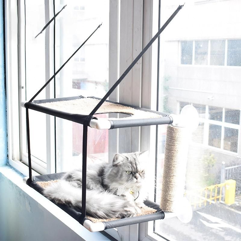 Cat Hammock Suction Cup Hanging Nest Pet Bed Detachable and Washable Cat House Hammock