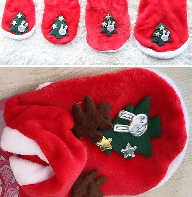 Custom Pet Clothes Reindeer Christmas Costume Puppy Winter Clothing Wholesale