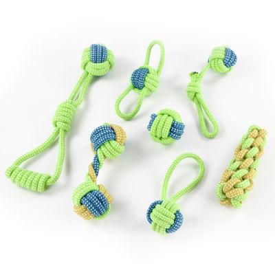 Pet Dog Cotton Rope Ball Interactive Toys Durable Professional Grinding Teeth Braided Cotton Knot Dog Toys Training Molar Toys