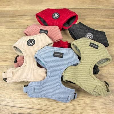 Breathable Mesh Dog Harness Corduroy Puppy Lovely Pet Product