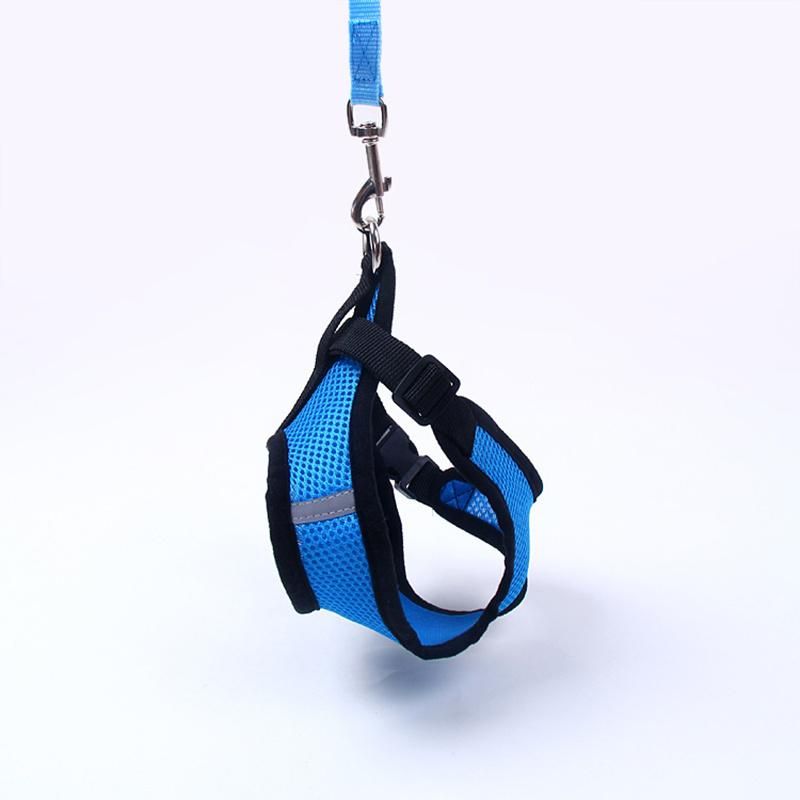 Dog Harness Vest Breathable Adjustable Mesh Pet Collar Chest Strap Leash Pet Products