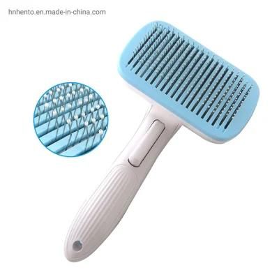 Pet Grooming Brush Self Cleaning Automatically Dog Cat Slicker Brush Remove Dog Hairs Pet Dematting Comb