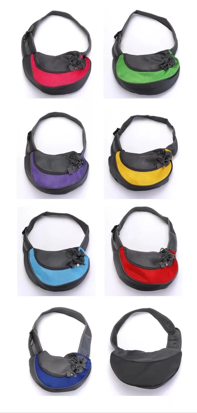 Breathable Mesh Travel Safe Sling Bag Carrier Adjustable Shoulder Strapfor Dogs and Cats Pet Sling Carrier for Outdoor