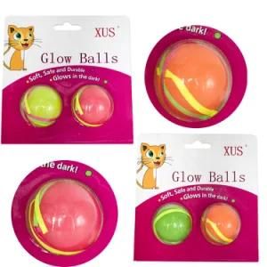 Pet PVC Flash Rolling Ball Cat and Dog Toy Glow Ball Cat Funny Ball Toy