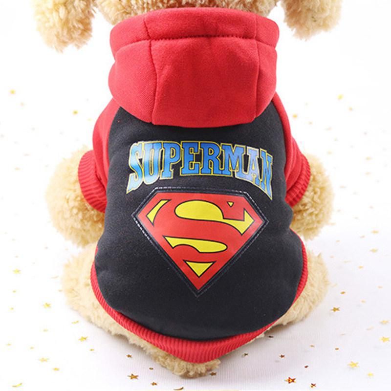 Winter Warm Clothes Dog Accessories Hoodie Cotton Cartoon Pet Clothing
