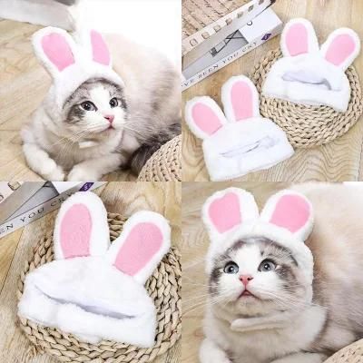 Wholesale Creative Modeling Cute Pet Rabbit Ear Hats Cross-Dressing Hats Cat Headwear Performance Props Pet Hats