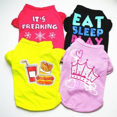 Wholesale Multicolor Simply Soft Printed Dog T-Shirt Ropa PARA Perros Dog Sweater Pet Clothes