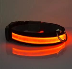 Flashing Blinking Nylon Dog Safety Collar