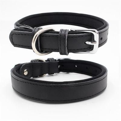 Leather Dog Collar Neoprene Lining Pet Collar