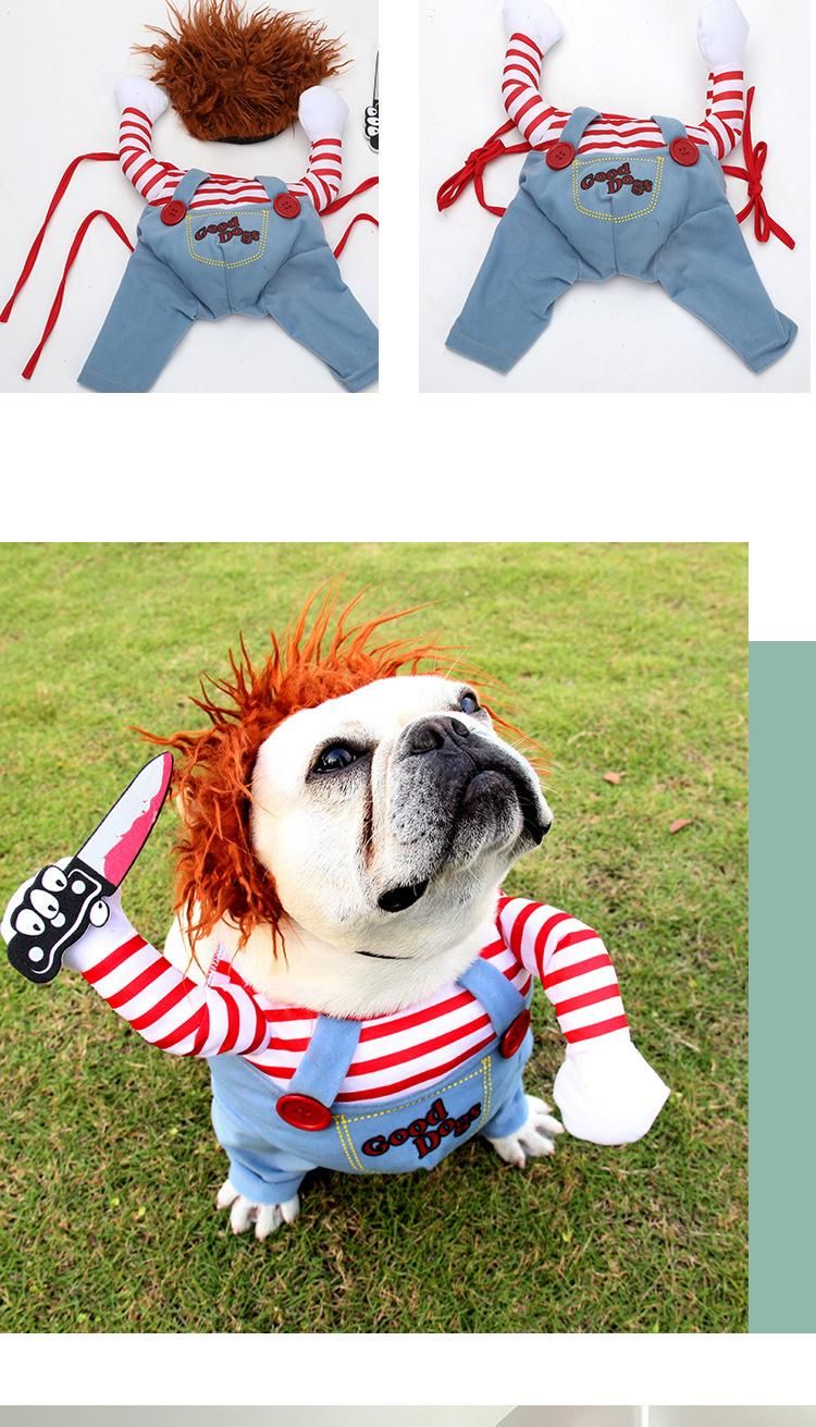 Interesting Christmas Pet Party, Simulate Holding Knife Design Novelty Pet Dog Apparel Clothing//