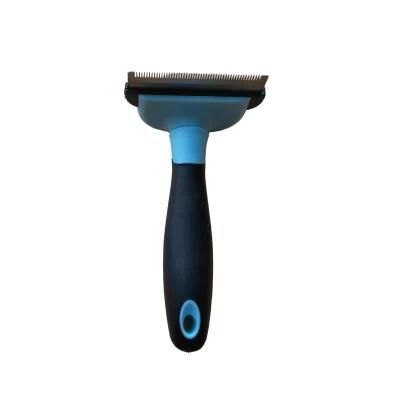 Top Seller Deshedding Tool Massage Comb Cleaning Slicker Hair Removal Animal Cat Dog Comb Pet Grooming Brush Blue-S