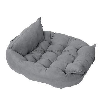 Multifunctional Folding Square Pet Bed House for Cat Dog Sofa Long Dog Bed Cushion Mat Cat Bed