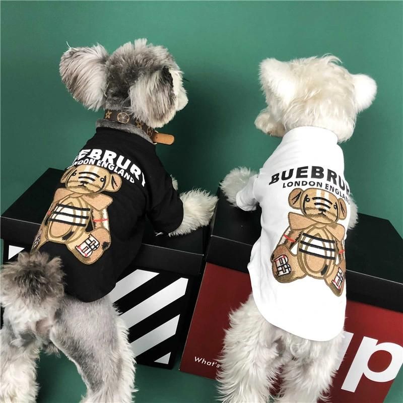 Fashionable Design Dog T-Shirt Puppy Teddy Pomeranian Cute All-Match Spring and Autumn Dog Cloth