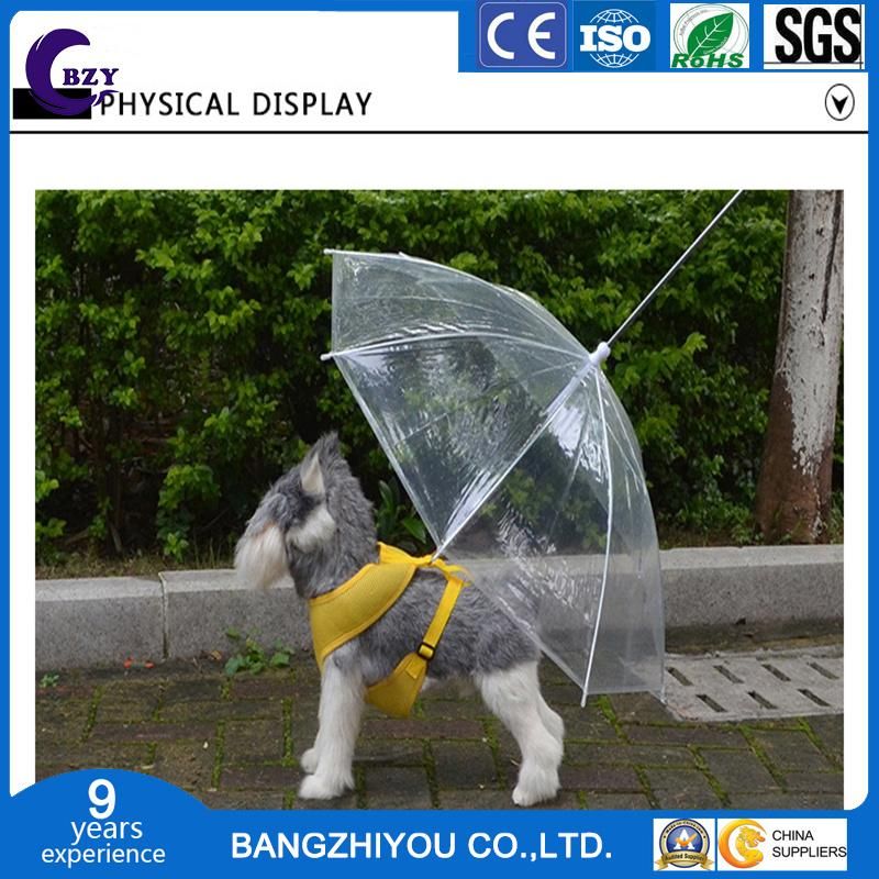 Dog Transparent Umbrella Traction Dog Chain Walking Dog Umbrella Dog Raincoat Poncho
