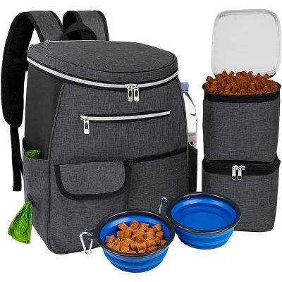 Pet Food Container Hiking Weekend Organizer Bag Dog Travel Backpack