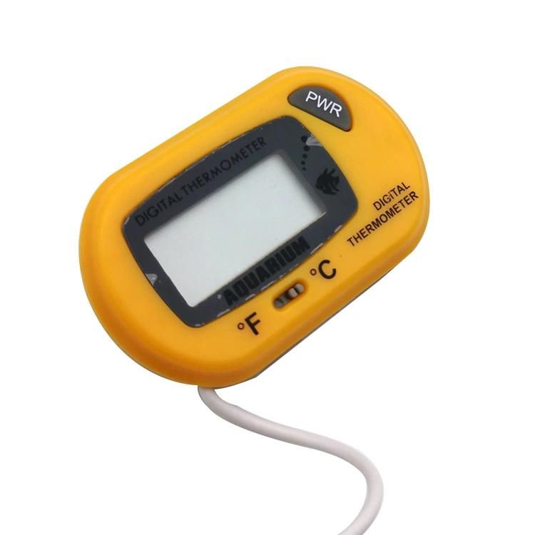 Aquarium Fish Tank Thermometer with Hook Black and Yellow Two Color Options