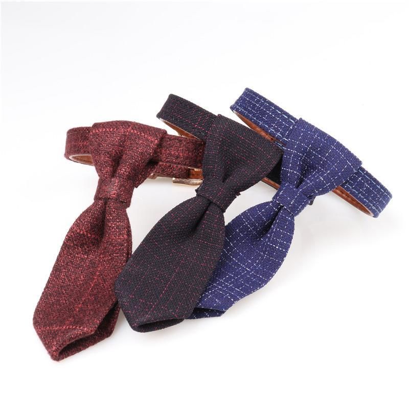 British Pet Tie PU Dog Tie Collar Dog Cat Collar Supplies