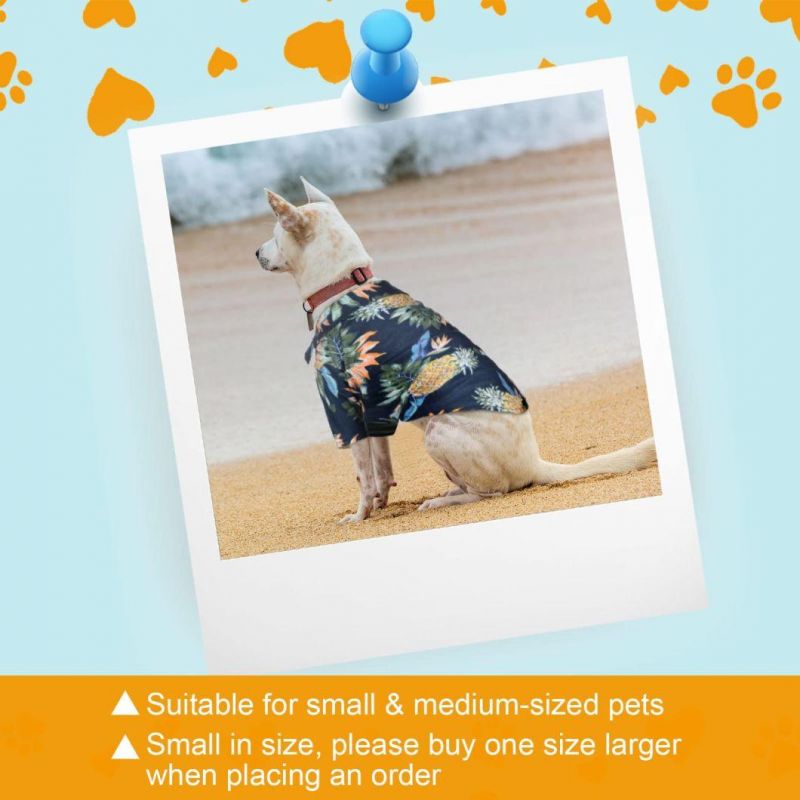 Pet Summer T-Shirts Hawaii Style Beach Seaside Floral Dog Shirt