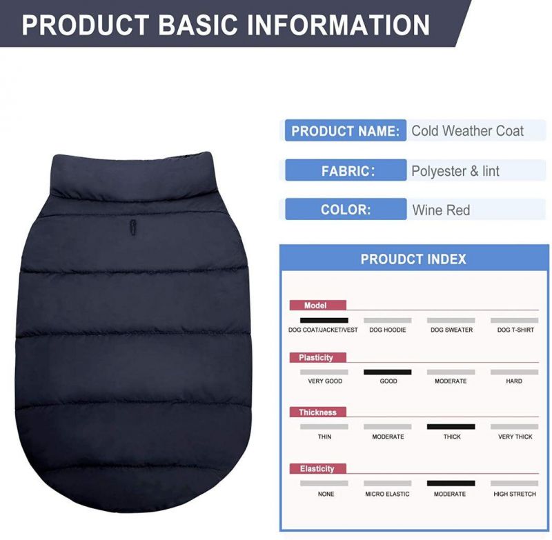 Windproof Dog Winter Coat Waterproof Dog Jacket