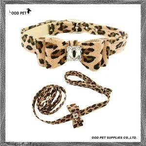 Leopard Bow Deco Pet Collar and Lead Set (SPC7233)