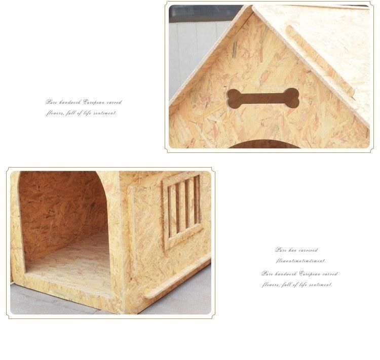Outdoor House for Dog Bed Cat Cage Wood Furniture Pet Furniture with Oriented Strand Board