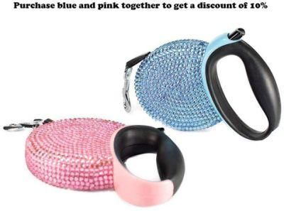10 FT Retractable Dog Leash Bling Smooth Retracting Pet Extendable Lead for Small Medium Breed