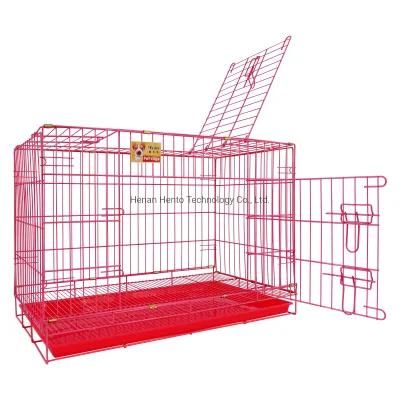 Hot Sale in The U. S. Good Quality Bold Large Double Door Folding Dog Cage with Side Door