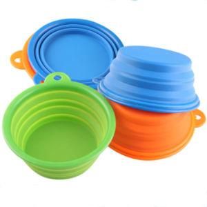 Silica Gel Lovely Dog Feeding Bowl Foldable Feeding Accessories