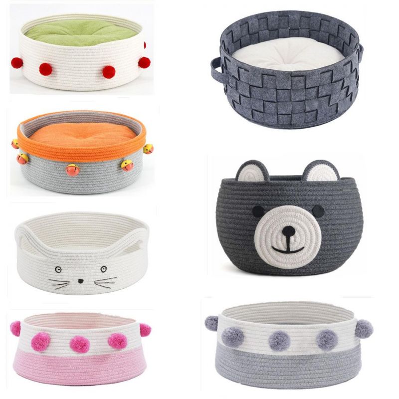 Donut Dog Bed Soft Plush Dog House for Pets