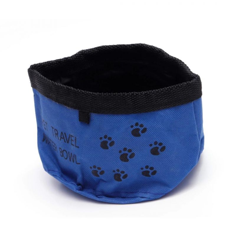 Portable Collapsible Foldable Waterproof Fabric Canvas Dog Bowl