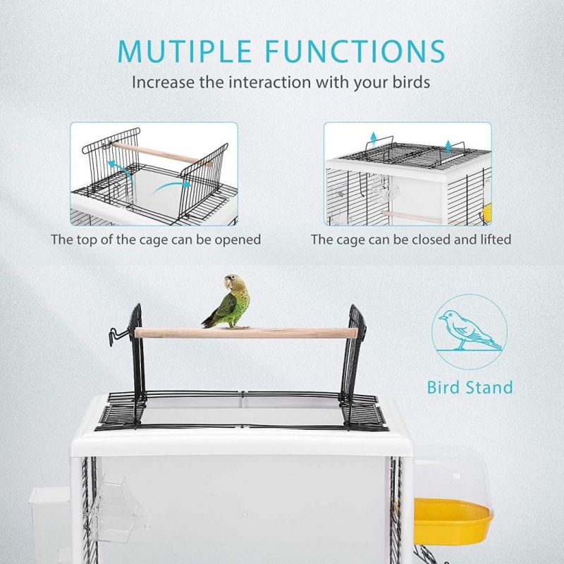 Customize OEM ODM Pet Supplier Living Environment Small Birds Transparent Acrylic Bird Cage