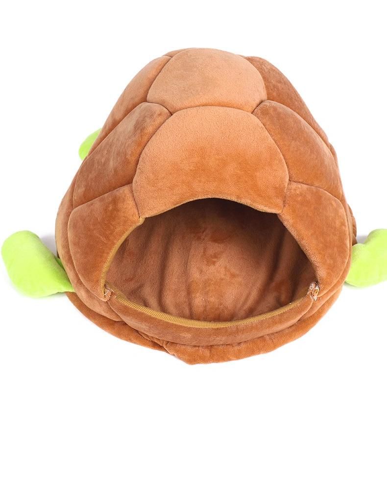 Animal Shape Pet Bednew Style Cute Semi-Closed Pet Beds Soft Comfortable and Warm Tortoise Shell Cat Bed House