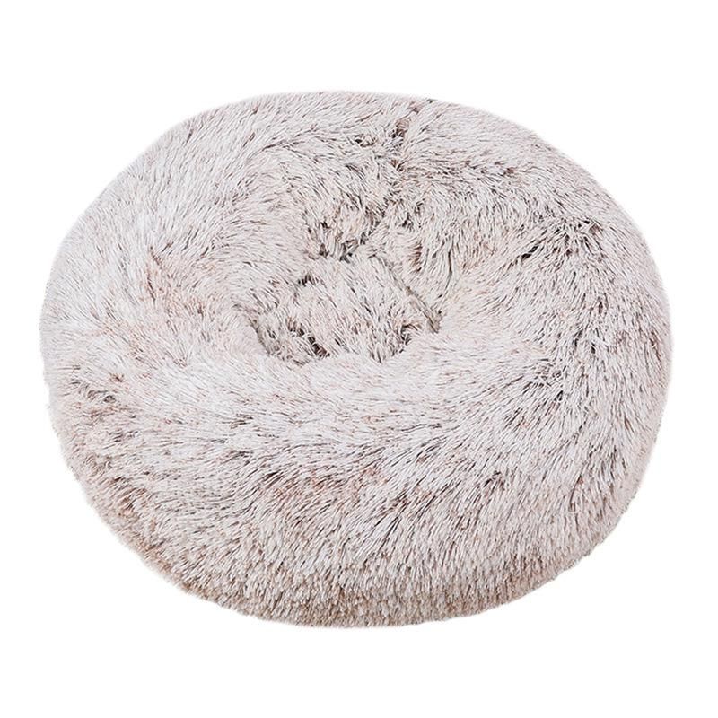 Customize OEM ODM Comfortable Washable Multi-Color Donut Round Plush Cat Bed