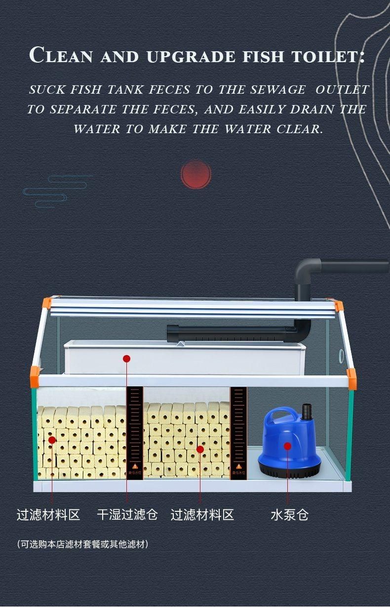 Yee Glass Wholesale Commercial Wall Aquarium Supplies Arowana Ecological Landscape Large Fish Tank with Base Cabinet