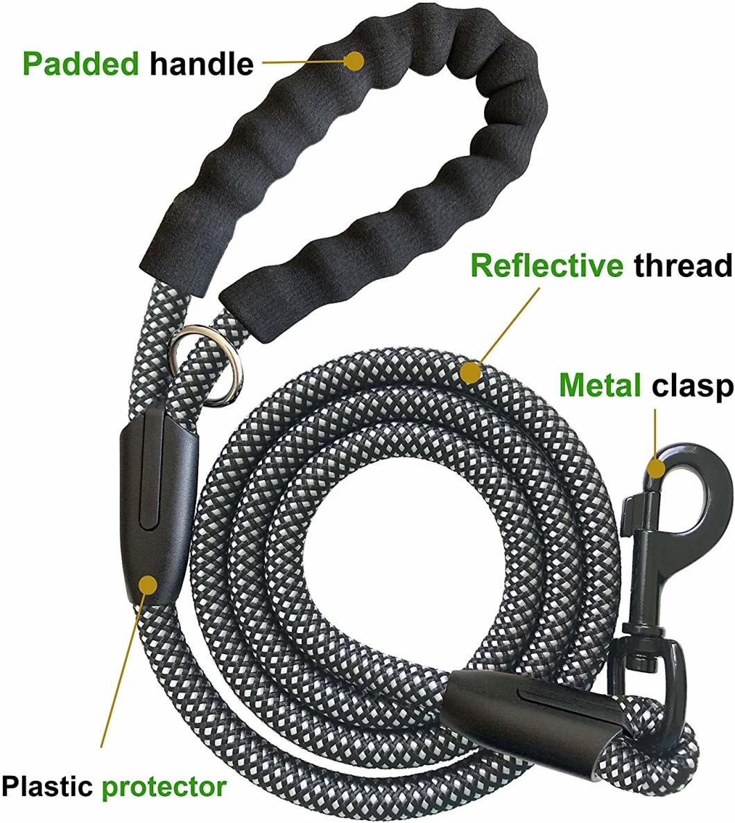 Climbing Rope Dog Leash Slip Lead for Dogs with Soft Padded Handle