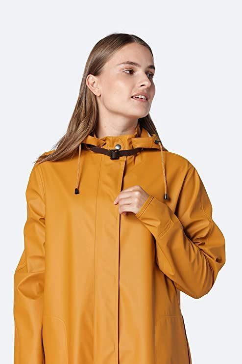 Women Raincoat, Waterproof Rain Jacket, Light Rain Fishtail Parka with 2 Hand Pocketsabrigo De Aincoat