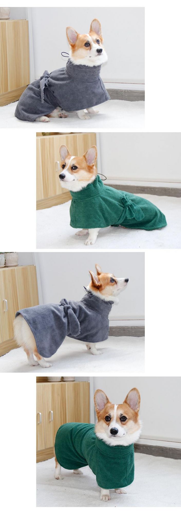 Super Absorbent Microfiber Fast Dry Pet Product Soft Dog Bathrobe