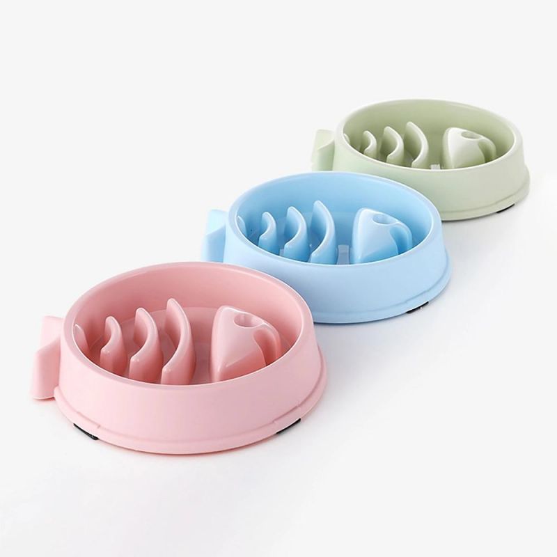 Travel Plastic Pet Portable Slow Feeding Bowl