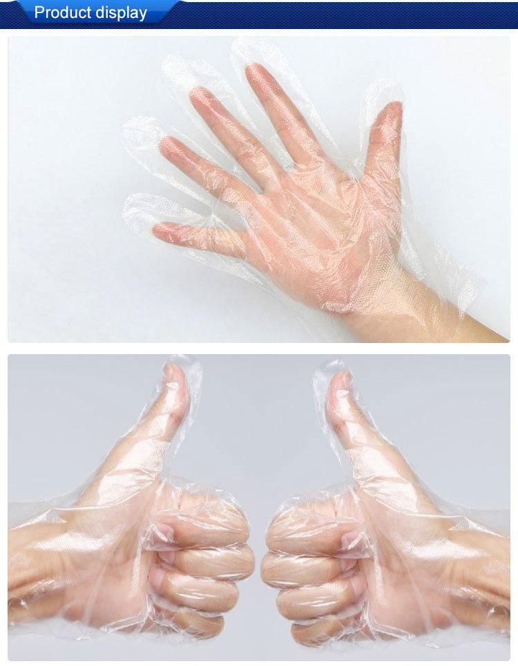 50% off Factory Wholesale TPE Glove Powder Free Food Grade Clear Transparent Plastic Disposable PE Gloves
