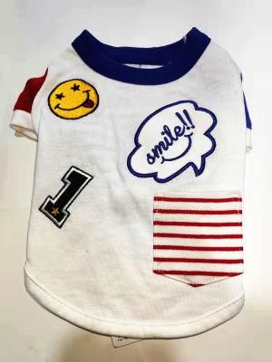 Smile Embroidery Fashion Pet Products Dog Clothes Wholesaler Dog Clothes