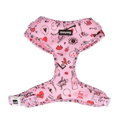 China Factory Direct New Pet Harness and Leash Comfortable Print Dog Jacket Breathable Dog Clothes Dog Harness