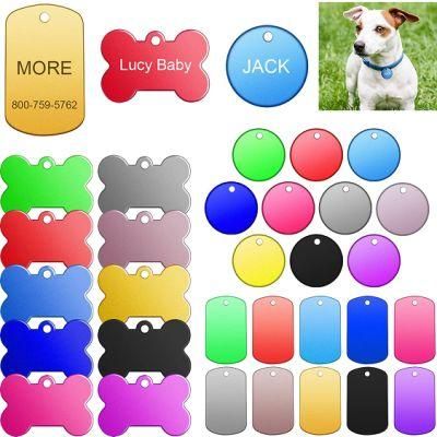 High Polished Blank Stainless Steel Round Disc Dog Pet Tag Shape Pendant Charm for Necklace