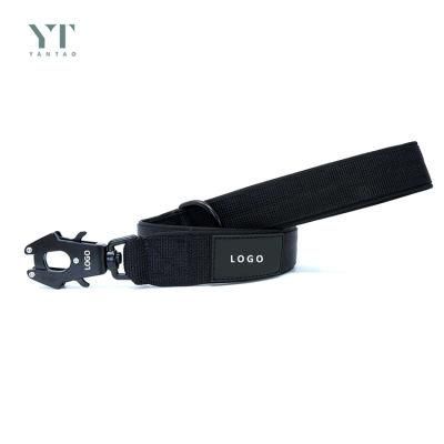 Customized Black Color Luxury Fashion Nylon Dog Leash Waterproof Durable Dog Lead for Walking Training